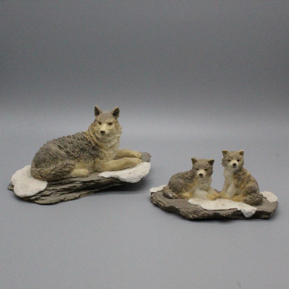 Westland Gray Wolf Pack Figurines 1995 Silent Watch & Companions Set Vintage 90s